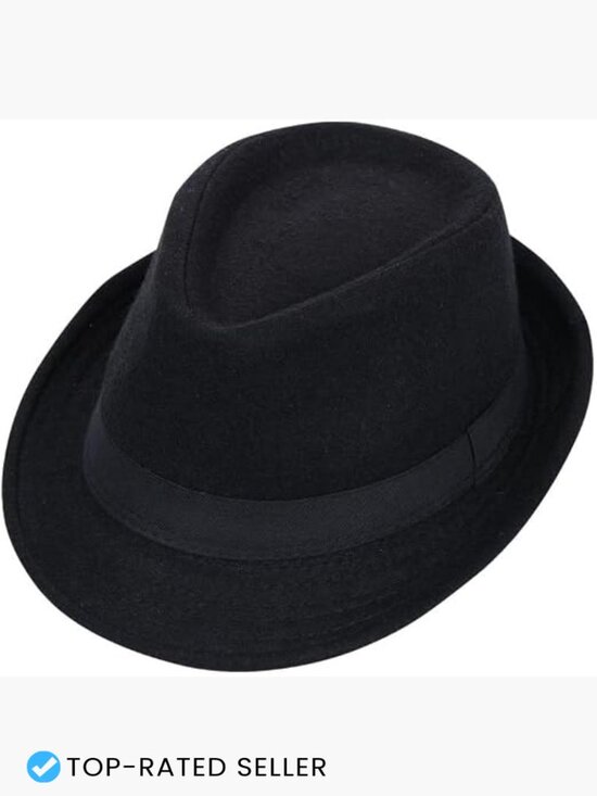 Vintage 20s Trilby Fedora Hat Short Brim Structured Gangster Jazz Cap main image 5